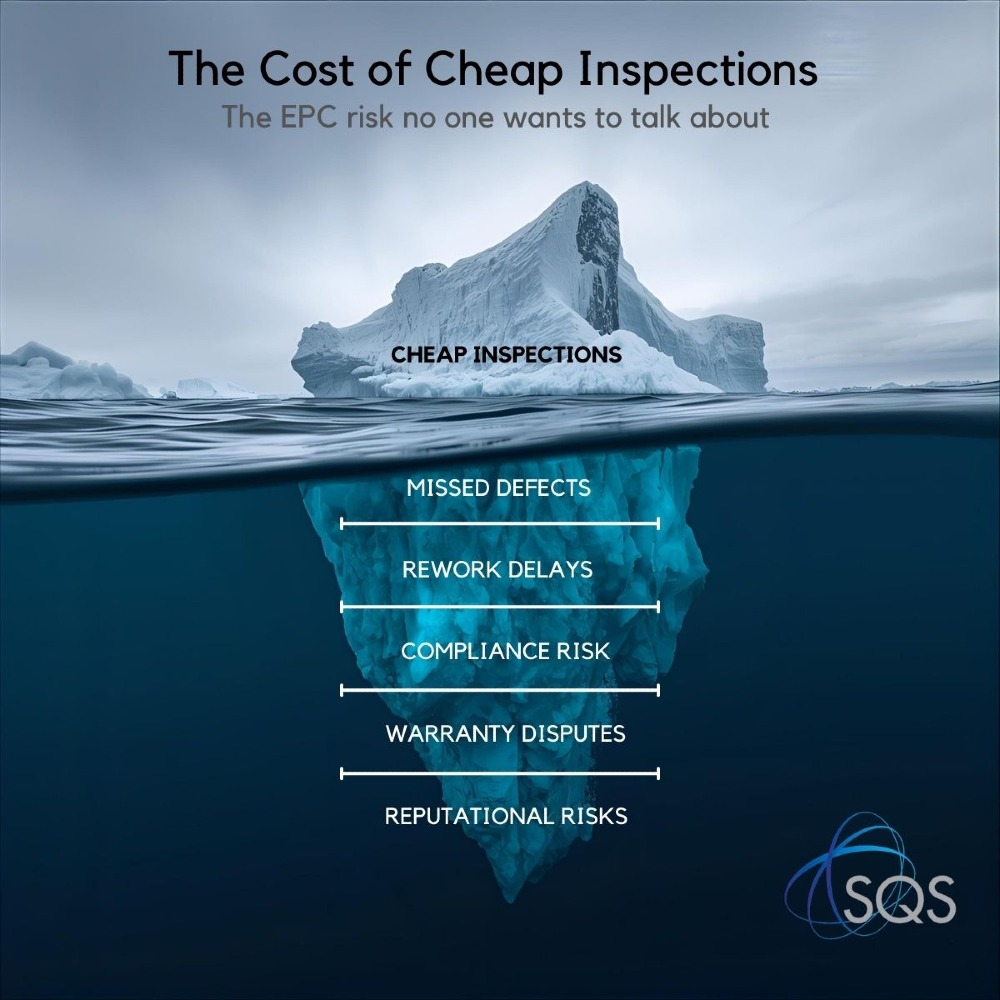 Iceburg image showing the risk of cheap inspections 