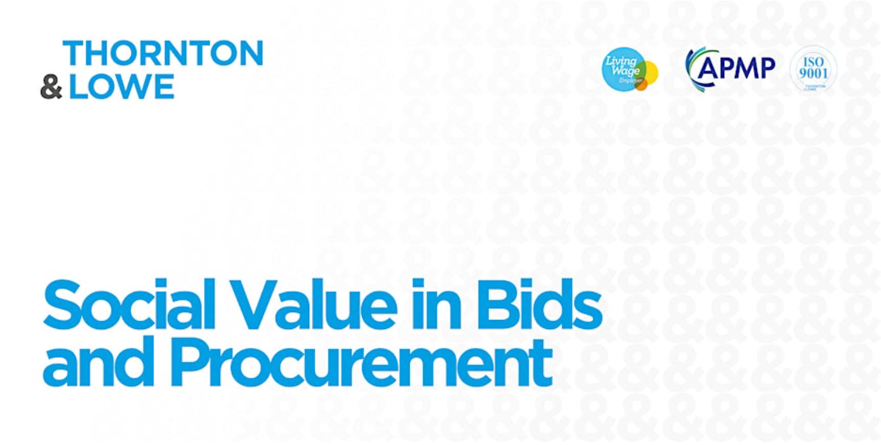 Social value in bids and procurement