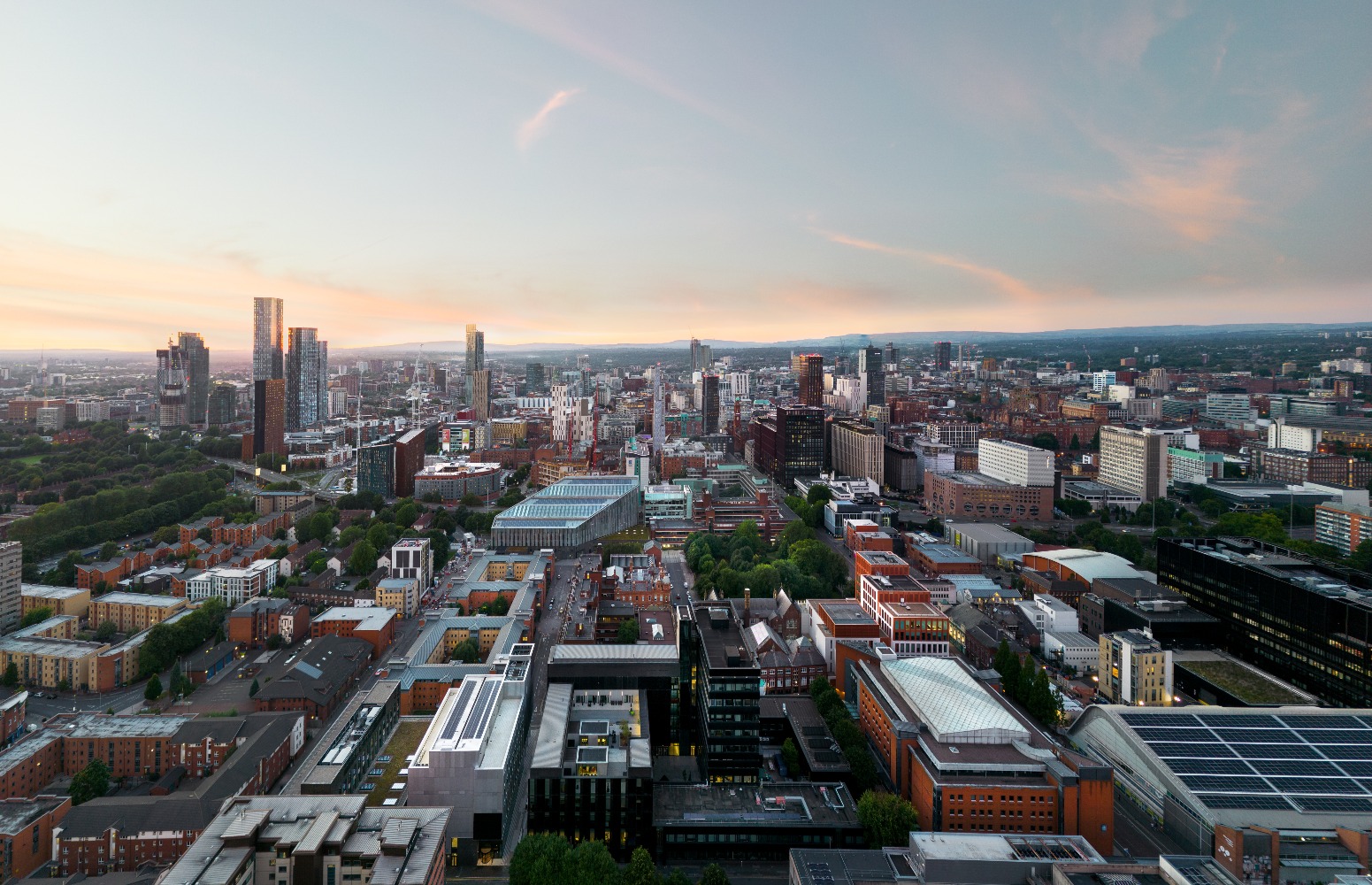 Shot of Manchester skyline