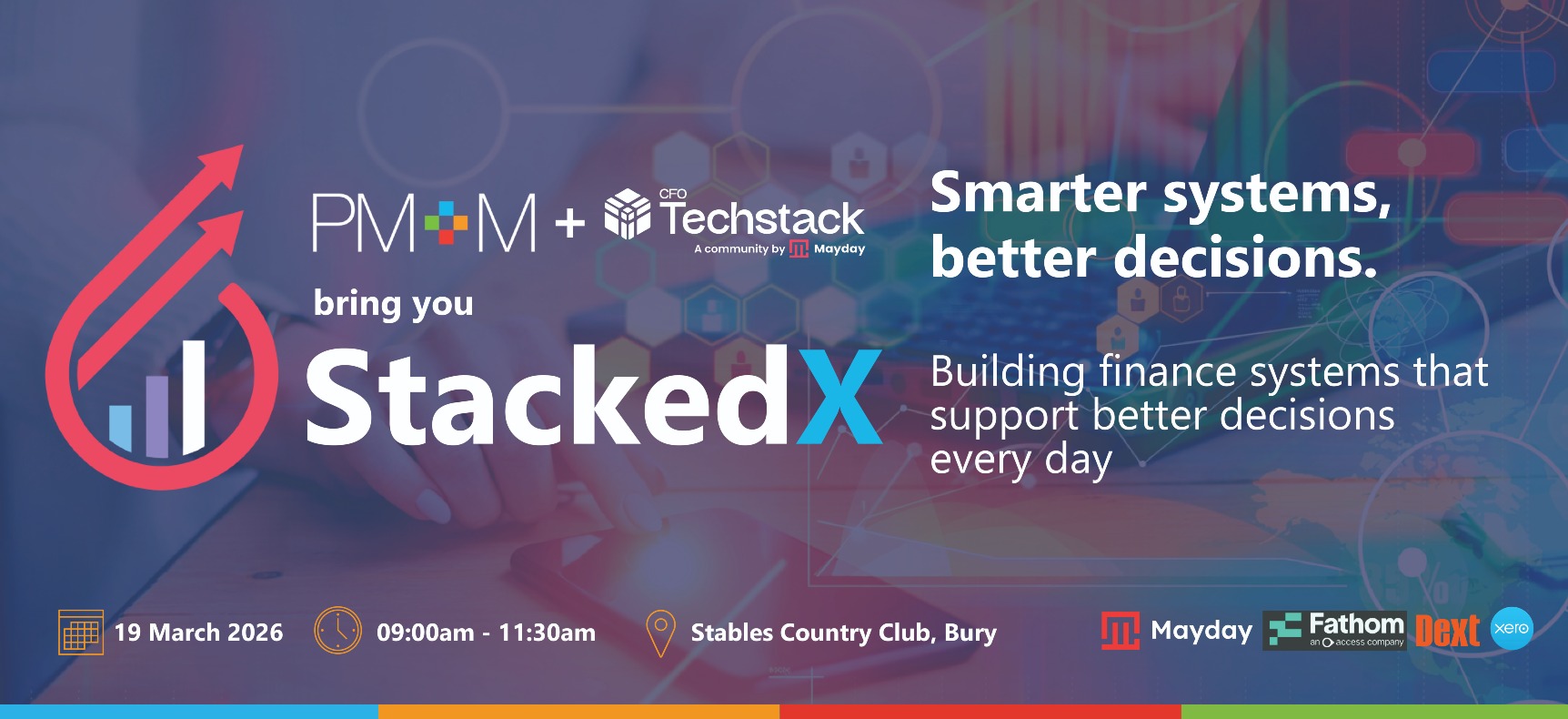 Join PM+M and CFO Techstack at StackedX