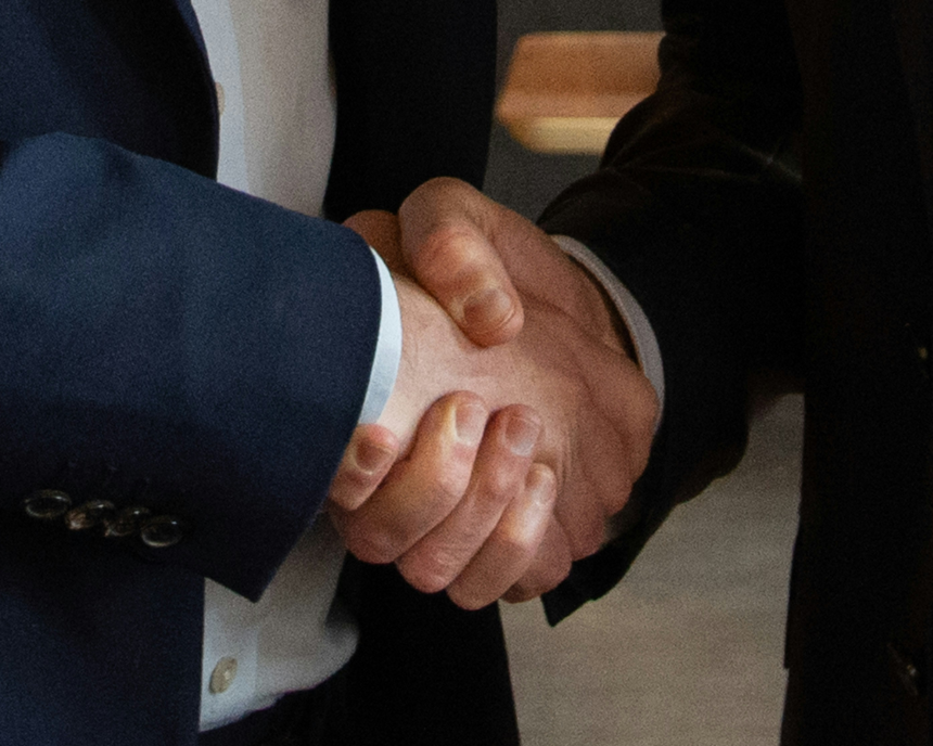 Two men shaking hands