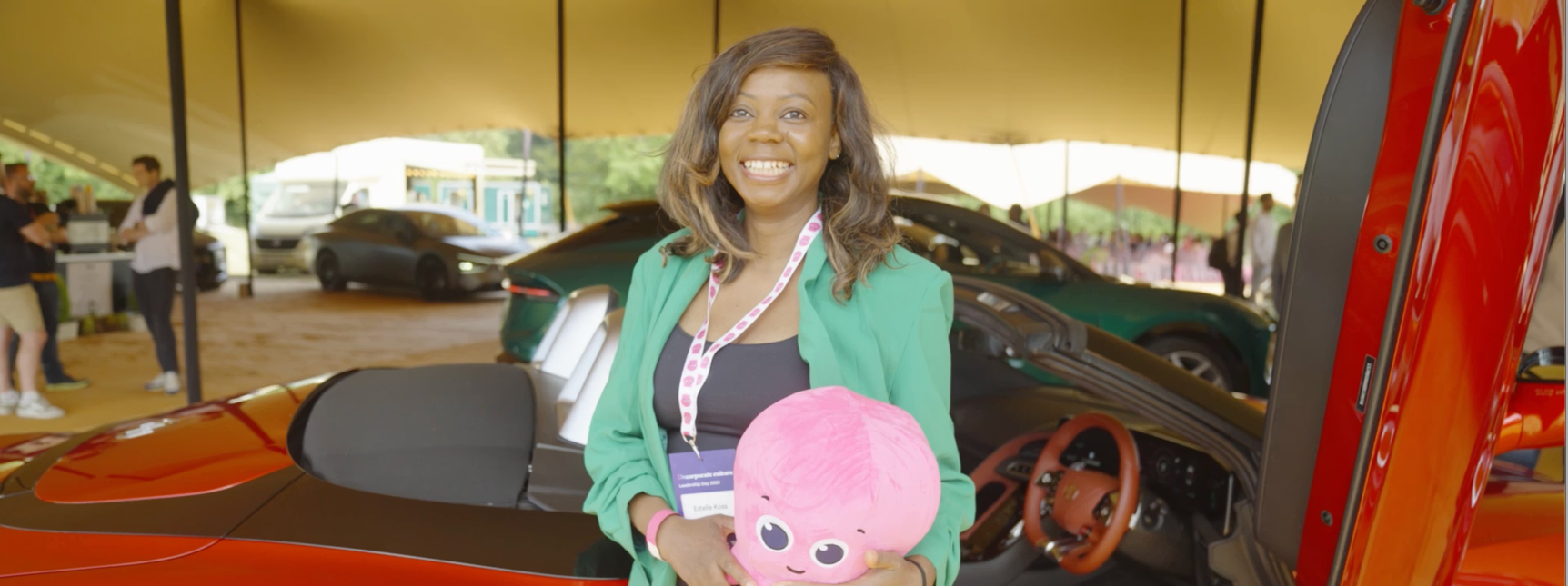 Estelle from Whisper TV holding a constantine 