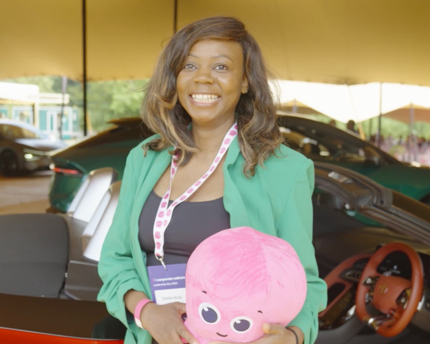 Estelle from Whisper TV holding a constantine 